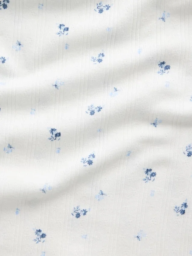 Camiseta sin mangas de punto calado para niños