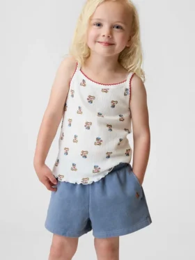 Camiseta sin mangas de punto pointelle Brannan Bear para bebés y niños