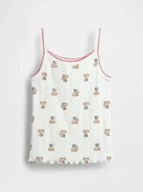 Camiseta sin mangas de punto pointelle Brannan Bear para bebés y niños