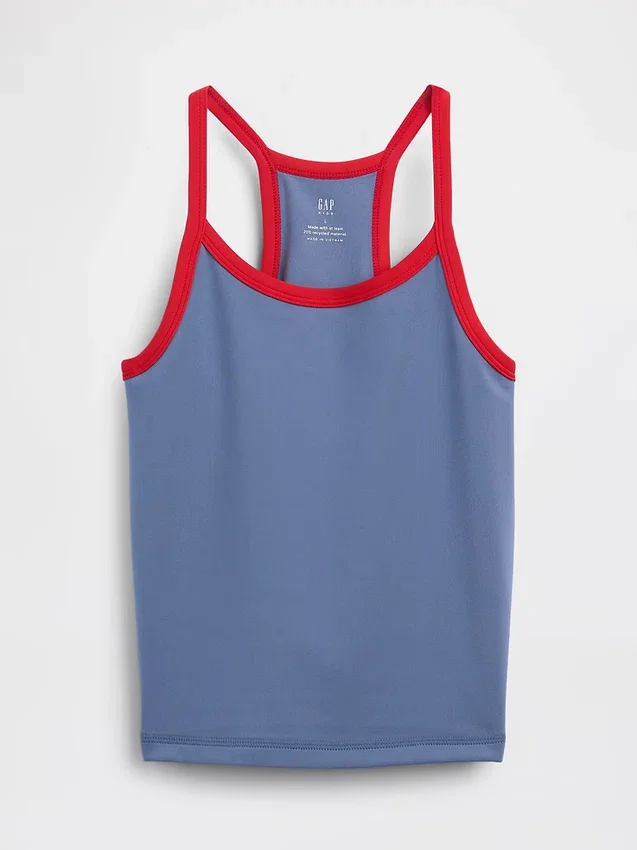 Camiseta sin mangas deportiva con espalda nadadora para niños