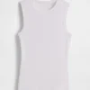 Camiseta sin mangas moderna de cuello redondo
