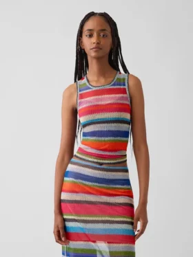 Camiseta sin mangas transparente «Happy Stripe» de Gapstudio