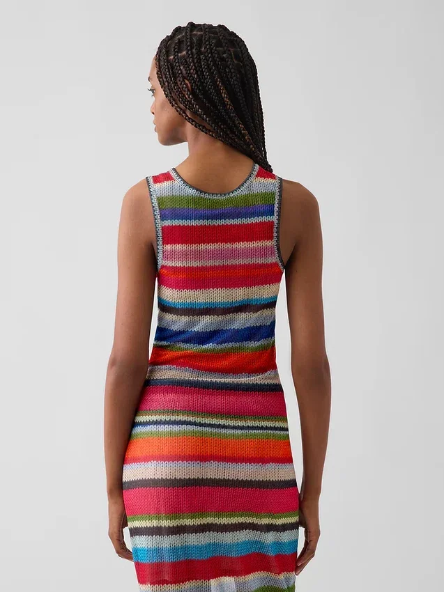 Camiseta sin mangas transparente «Happy Stripe» de Gapstudio