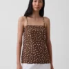 Camiseta sin tirantes de mezcla de lino