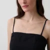 Camiseta sin tirantes de mezcla de lino