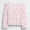 Camiseta tipo Henley de punto calado para bebés y niños pequeños