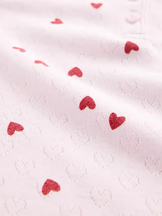 Camiseta tipo Henley de punto calado para bebés y niños pequeños