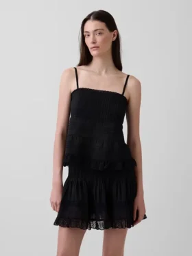 Camisola con ribete de encaje