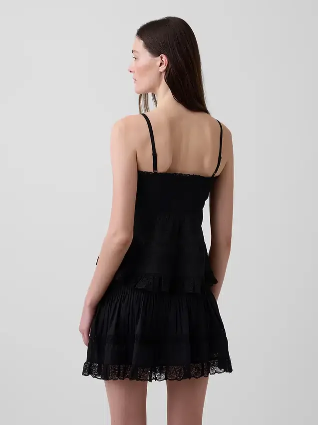 Camisola con ribete de encaje