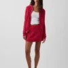 Cardigan con cremallera de punto trenzado 100 % algodón