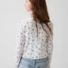 Cardigan infantil de punto acanalado con punto calado