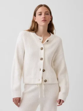 Cardigan oversize CashSoft con punto Shaker