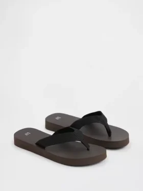 Chanclas con plataforma de lona