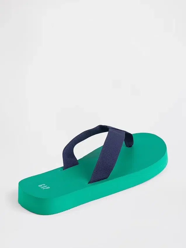 Chanclas con plataforma de lona