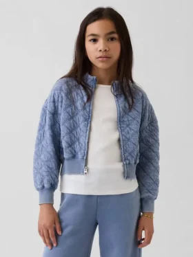 Chaqueta acolchada con cremallera de talla grande para niños