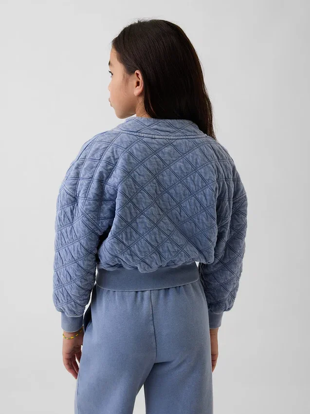 Chaqueta acolchada con cremallera de talla grande para niños