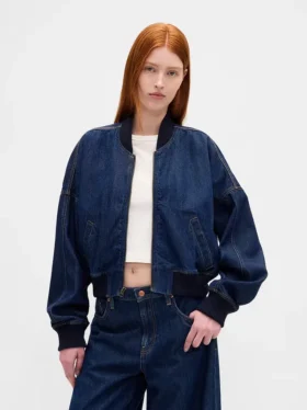 Chaqueta bomber de mezclilla ultrasuave