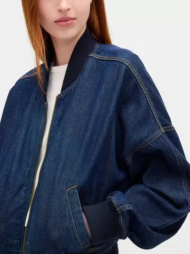 Chaqueta bomber de mezclilla ultrasuave