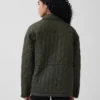 Chaqueta de campo acolchada con cinturón