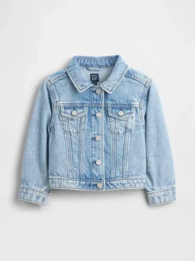 Chaqueta de mezclilla con corazón para bebés y niños
