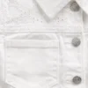 Chaqueta de mezclilla con ojales para bebés y niños