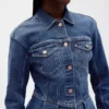 Chaqueta de mezclilla con peplum