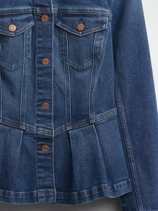 Chaqueta de mezclilla con peplum