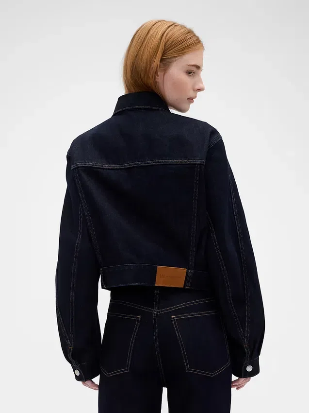Chaqueta de mezclilla corta y holgada GAP × Victoria Beckham