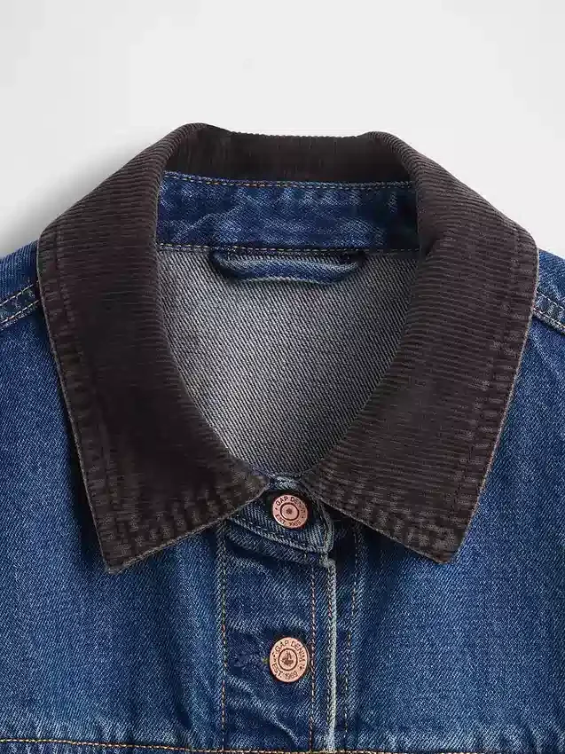 Chaqueta de mezclilla larga y ajustada