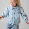 Chaqueta de trabajo de mezclilla bordada para bebés y niños
