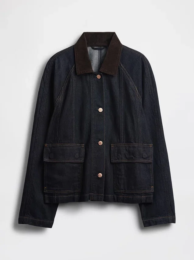 Chaqueta de trabajo tipo swing de mezclilla ultrasuave