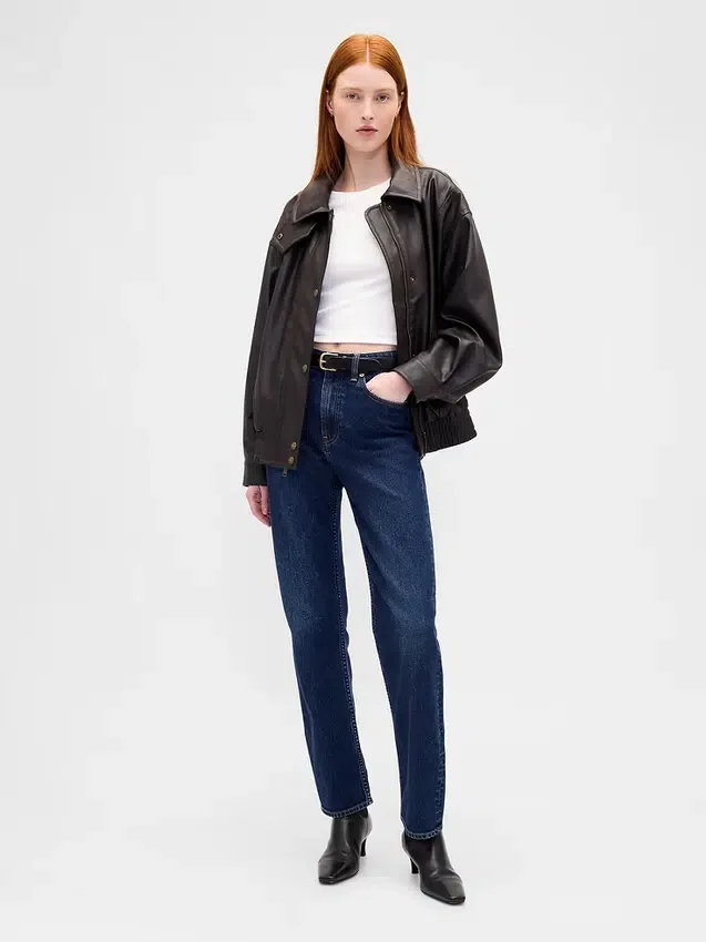 Chaqueta oversize de cuero vegano