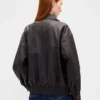 Chaqueta oversize de cuero vegano
