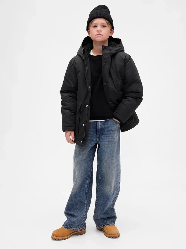 Chaqueta parka gruesa para niños