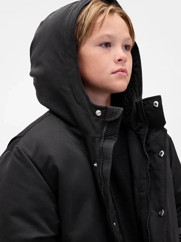 Chaqueta parka gruesa para niños