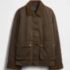 Chaqueta tipo «barn» de lona encerada