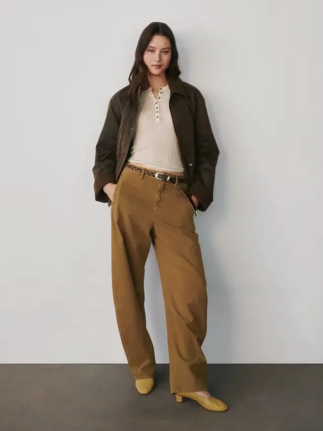 Chaqueta tipo «barn» de lona encerada