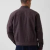 Chaqueta tipo camisa con cremallera de seersucker