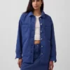 Chaqueta tipo camisa de corte oversize