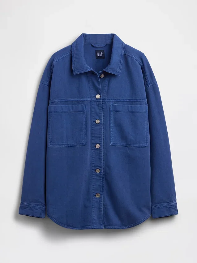 Chaqueta tipo camisa de corte oversize