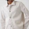 Chaqueta tipo camisa holgada de lona