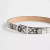 Cinturón de cuero con estampado de serpiente
