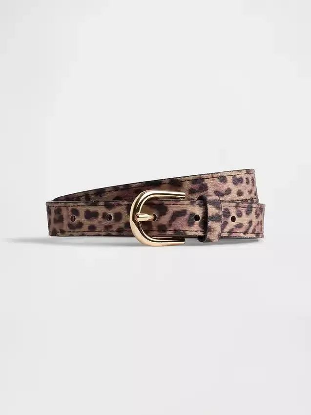 Cinturón infantil con estampado de leopardo