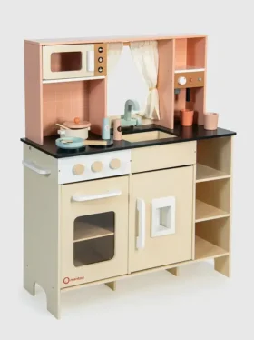 Cocina de juguete color crema
