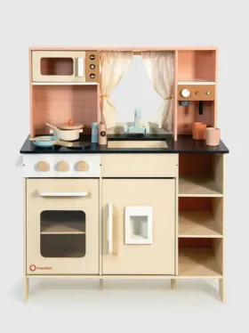 Cocina de juguete color crema