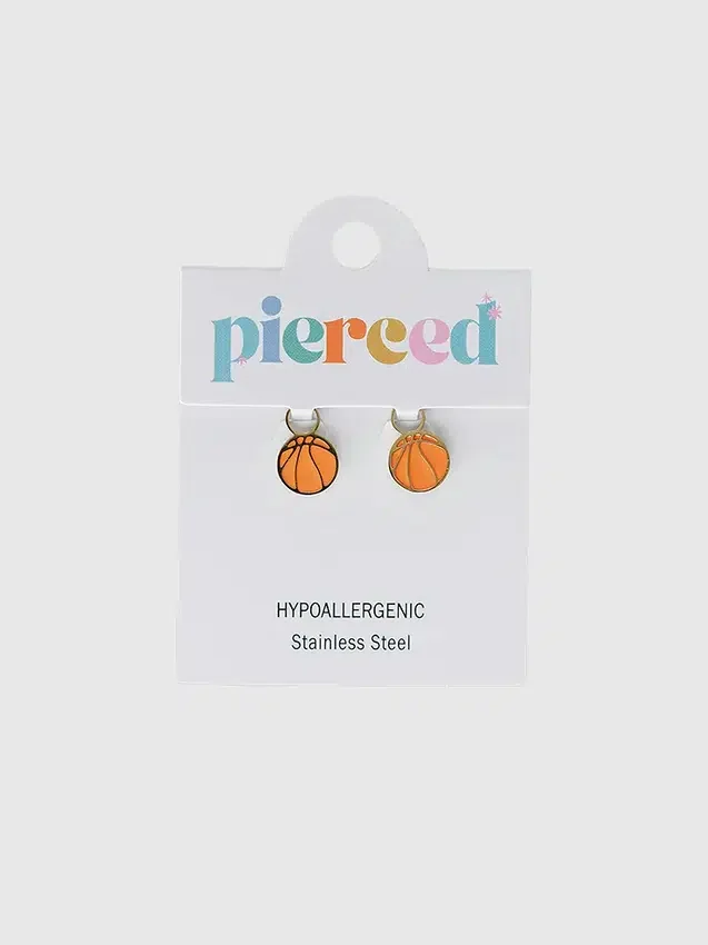 Colgante de baloncesto de la Universidad de Co para aretes tipo huggie
