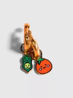 Colgantes de vaina de chícharo / tomate de Pierced Co para aretes Huggie