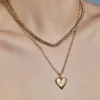 Collar «Corazón pequeño acanalado de oro» de Hart