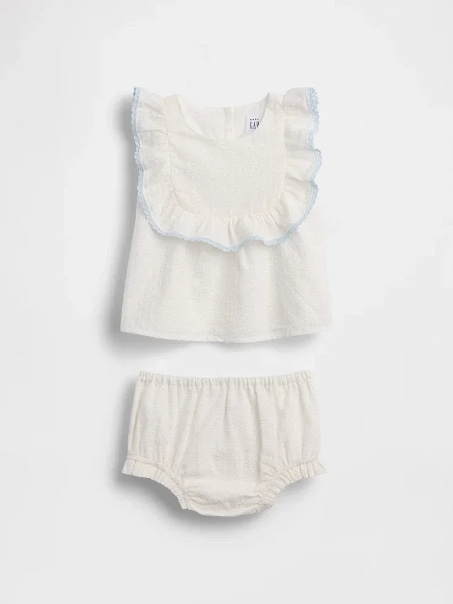 Conjunto de babero con ojales para bebé