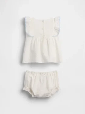 Conjunto de babero con ojales para bebé